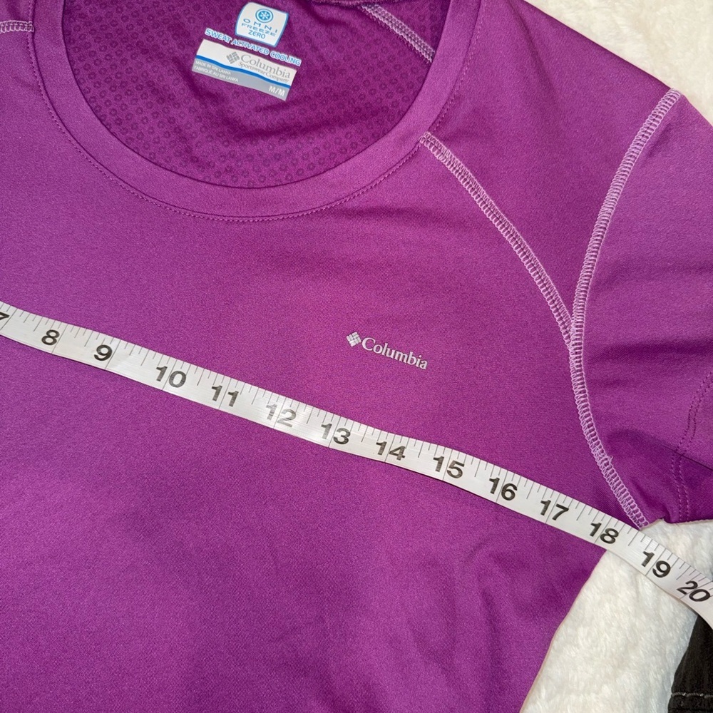 3 x 20$ Columbia Women's Vibrant Purple Short Sleeve Tee Size M - Picture 4 of 5